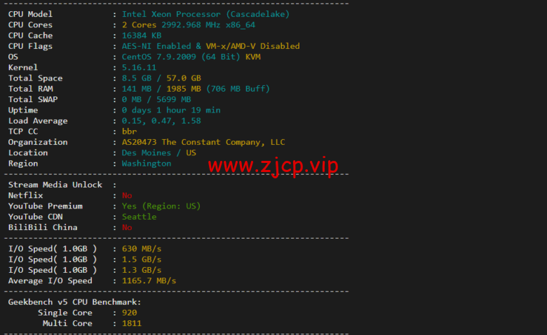 Vultr:西雅图机房云服务器测评2022:下载速度、速度延迟、路由丢包、性能测评、流媒体解锁等