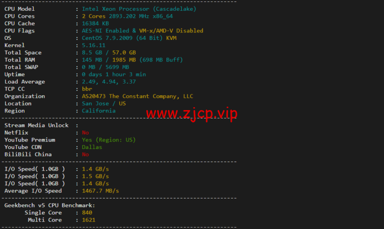 Vultr:圣何塞机房云服务器测评2022:下载速度、速度延迟、路由丢包、性能测评、流媒体解锁等