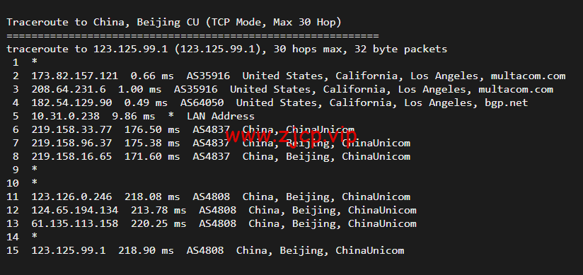 搬瓦工:DC4 MCOM(USCA_4)美国洛杉矶 Multacom 机房直连线路,简单测评