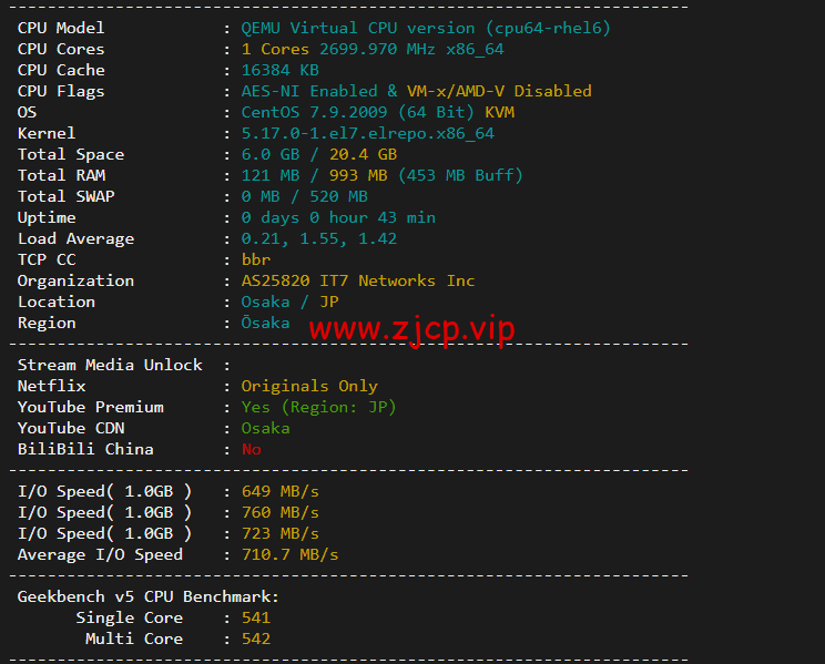搬瓦工:日本大阪软银机房 Japan Equinix Osaka Softbank OS1 IDC(JPOS_1),简单测评