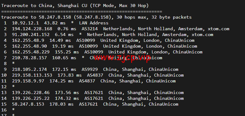 搬瓦工:荷兰阿姆斯特丹 EUNL_9 机房联通高端路线 AS9929/AS10099,简单测评